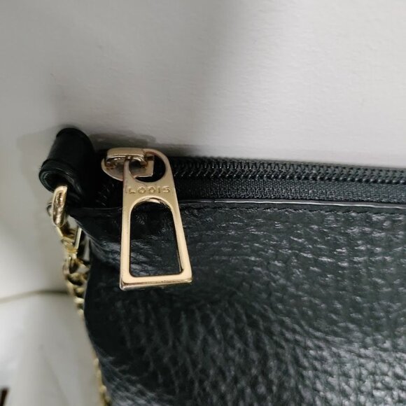 NWOT LODIS Borrego Emily Italian Leather 5 in 1 Convertible Crossbody Bag Black - Picture 9 of 13